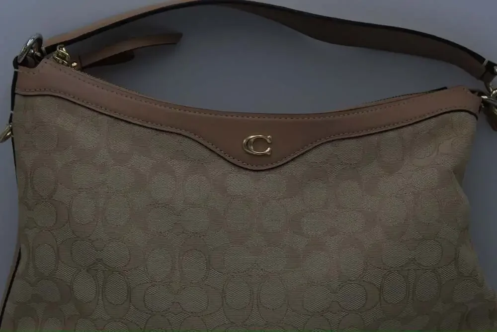 Coach F34824 Ivie Hobo Bag Khaki Light Khaki Signature Jacquard